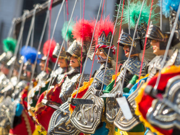 Series of Sicilian puppies or puppets with their traditional clothes and armor