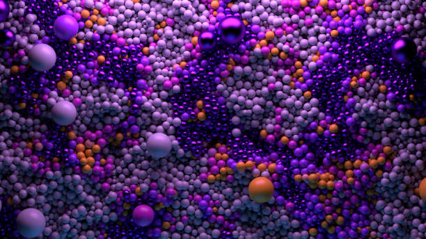 istock 3d render background with a lot of spheres. 1211798417