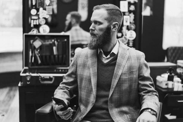 Portrait of businessman Portrait of businessman in the barber shop upper class photos stock pictures, royalty-free photos & images