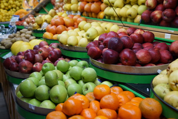 istock Fruits and vegetables sold in turkish market 1211800483