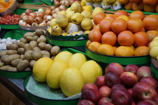 istock Fruits and vegetables sold in turkish market 1211800771