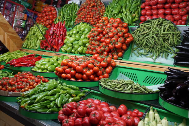 istock Fruits and vegetables sold in turkish market 1211802434