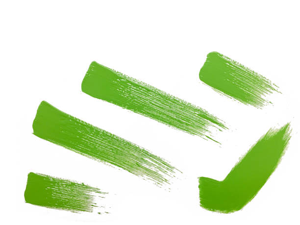 istock Green paint brush strokes 1211802632