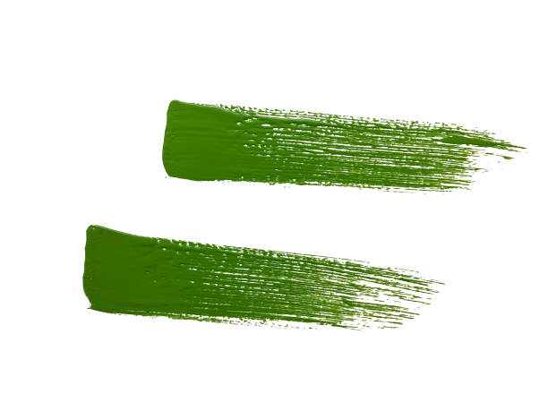 istock Green paint brush strokes 1211802656