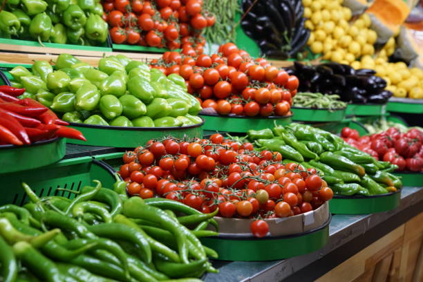 istock Fruits and vegetables sold in turkish market 1211804331