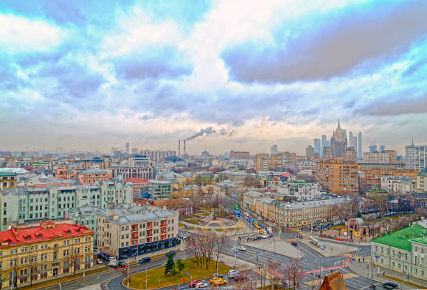 istock Old city aerial view. Metropolis. 1211804926