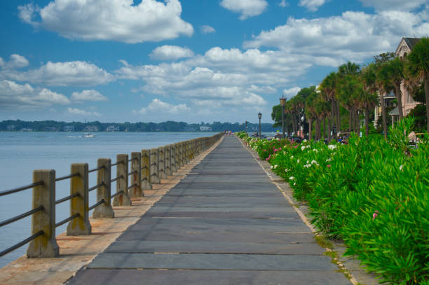 istock Charleston South Carolina Battery Waterfront Wooden Path 1211805716
