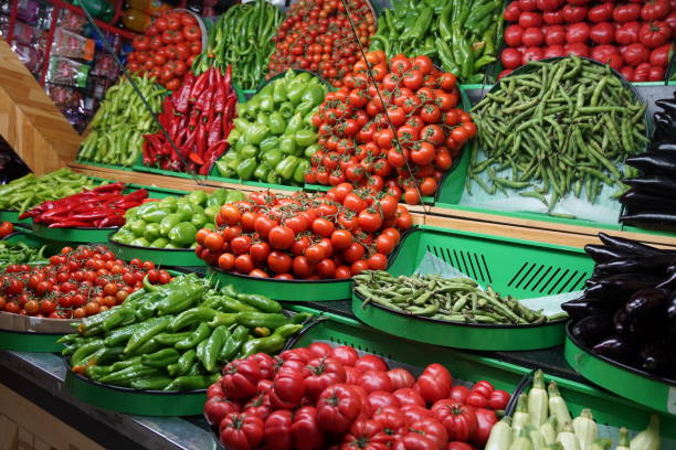istock Fruits and vegetables sold in turkish market 1211807120