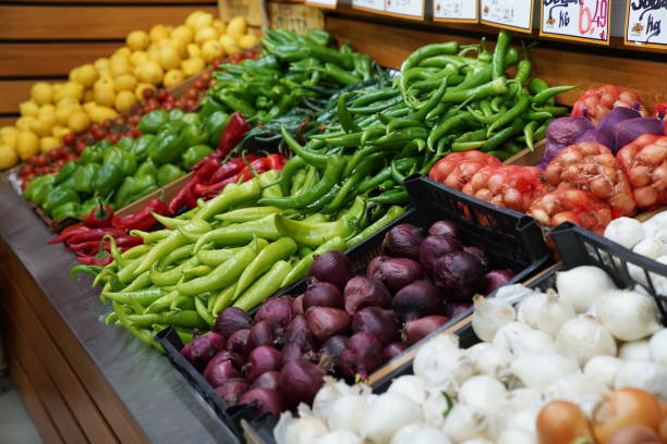 istock Fruits and vegetables sold in turkish market 1211807730
