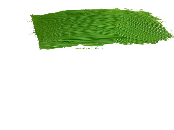 istock Single green paint brush stroke 1211808494