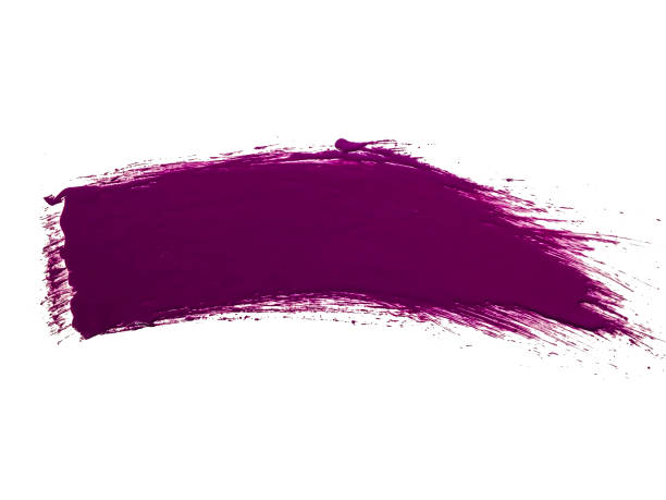 istock Single purple paint brush stroke 1211810270
