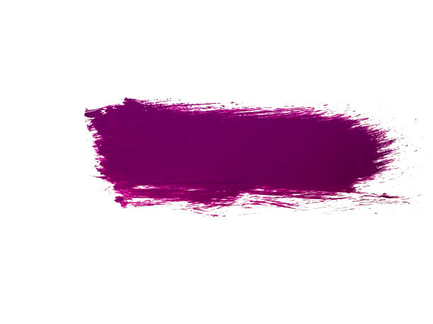 istock Single purple paint brush stroke 1211810314