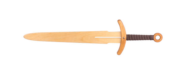 wooden sword isolated on white background