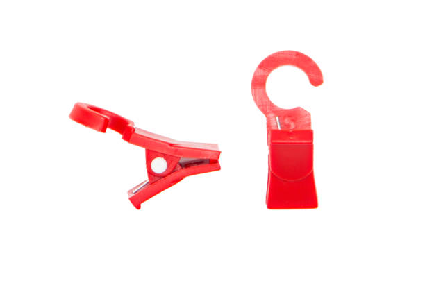 istock Red clothespin isolated on white 1211814328