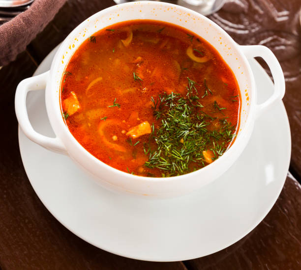istock Russian meat soup Solyanka 1211816095