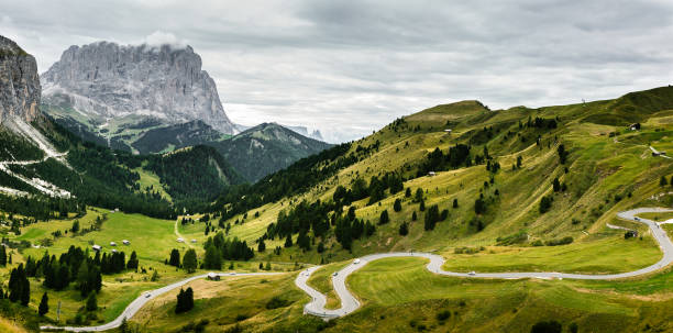 istock Panorama of Passo di Gardena 1211817800