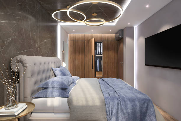 istock Luxury bedroom suite interior 1211820372