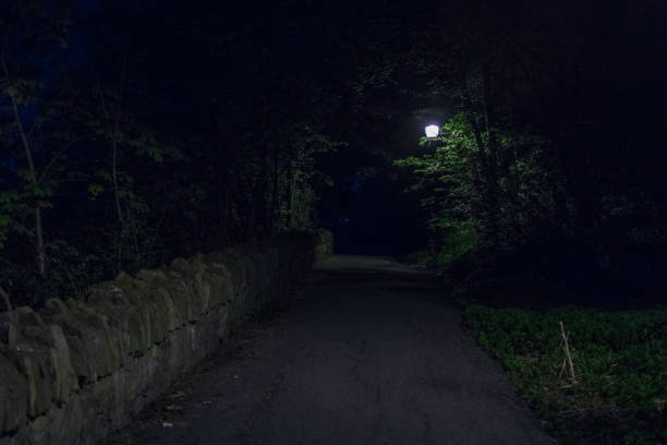 istock Rock Wall at night on a walkway 1211822041