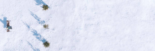istock Beautiful landscape with trees and snow 1211828555