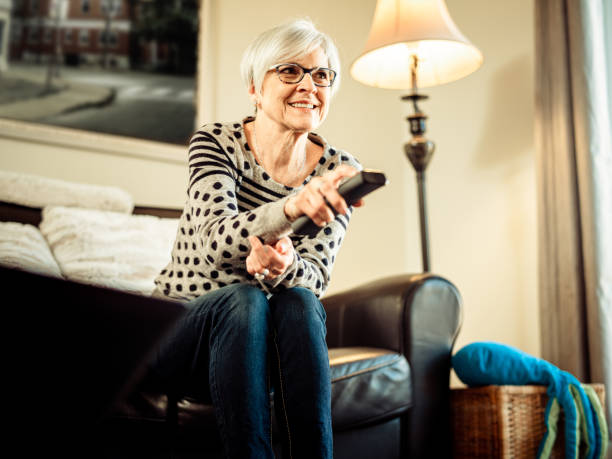 istock Grandmother with home technology 1211831530