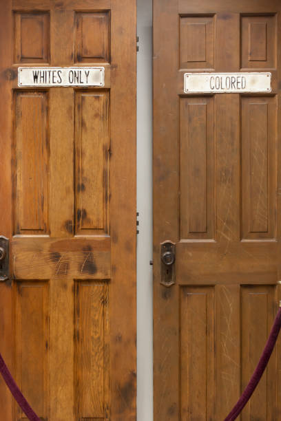 Segregationist bathrooms Doors of two segregationist bathrooms in the Martin Luther King Memorial, King Historic District, Atlanta, Georgia segregation stock pictures, royalty-free photos & images