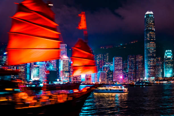istock Junk boat in Hong Kong 1211842150
