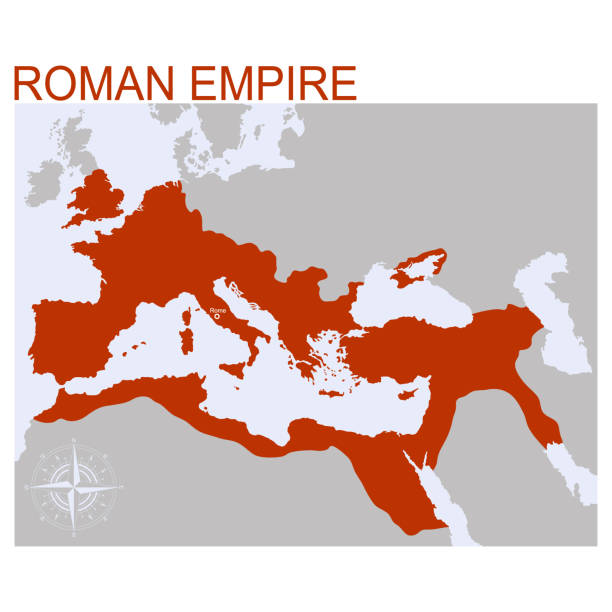 vector map of the Roman Empire vector map of the Roman Empire for your design empire stock illustrations
