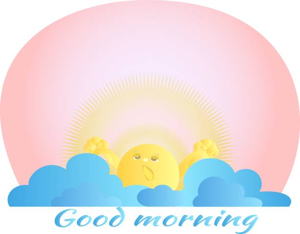 istock Times of Day morinig sun yawns and stretches with clouds 1211844417