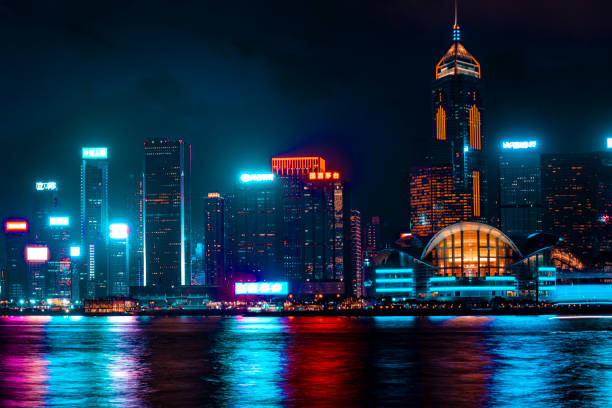 istock Hong Kong island at night 1211844556