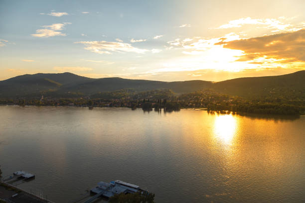 istock Amazing view of the Danube at sunset 1211844780