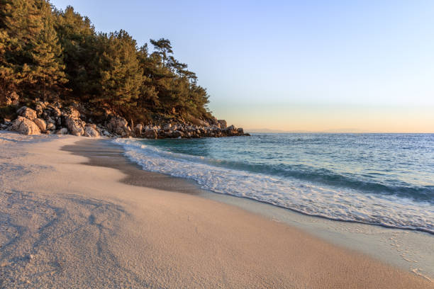 Marble beach (Saliara beach), Thassos Islands, Greece