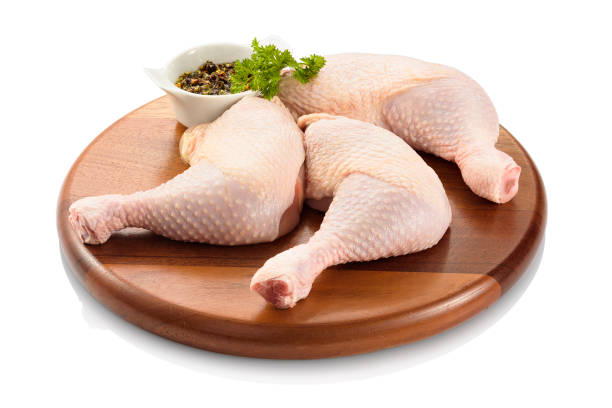 cuisses de poulet crues - drumstick photos et images de collection