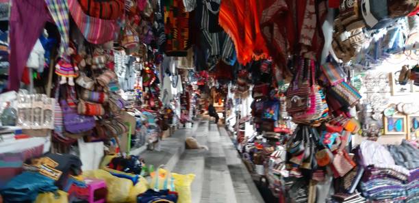 istock Peru Traditional Bags On Display For Sale Scene In Cusco Peru 1211848591