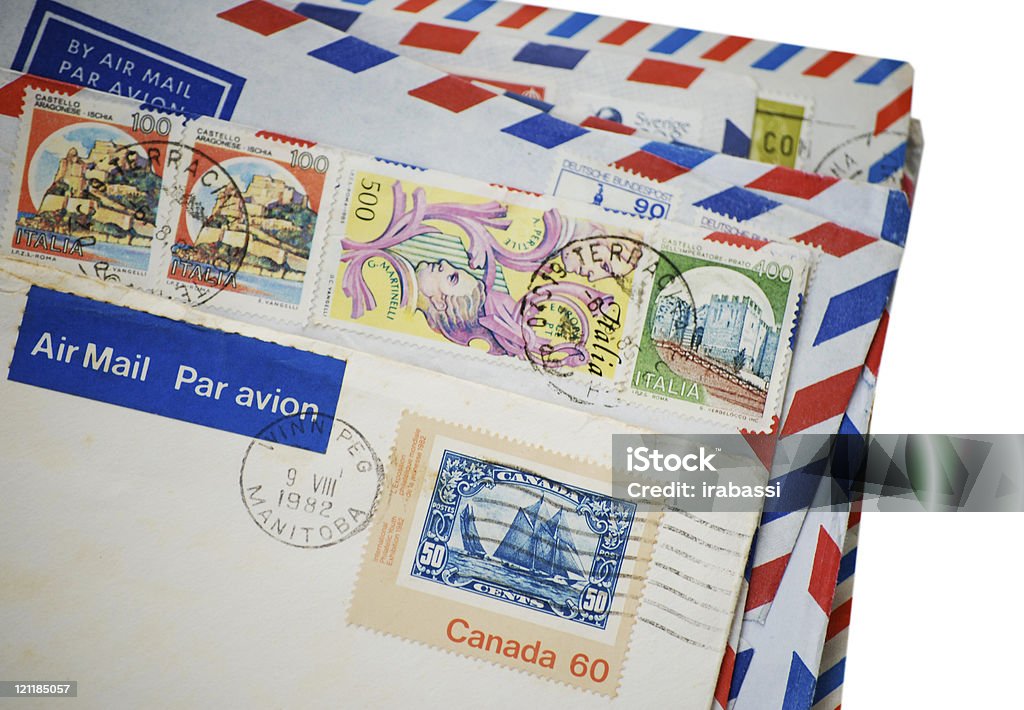 Old Letters  Air Mail Stock Photo