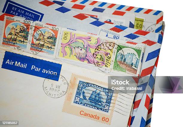 Old Letters Stock Photo - Download Image Now - Air Mail, Color Image, Correspondence