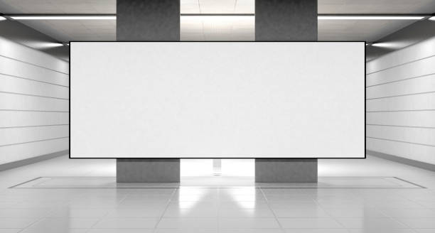 istock Blank advertising billboard in underground tunnel 1211858637
