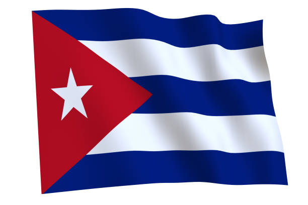 istock Flag of Cuba waving in the wind 1211863024