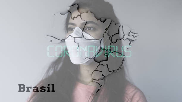 istock Coronavirus 2019-nCov novel coronavirus concept motion background, patience with protective mask and Brazil flag overlay. 1211866094