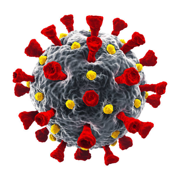 Coronavirus. COVID-19. Isolated on white background. 3D Render