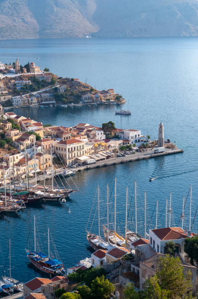 istock View over harbour Symi Town 1211872300