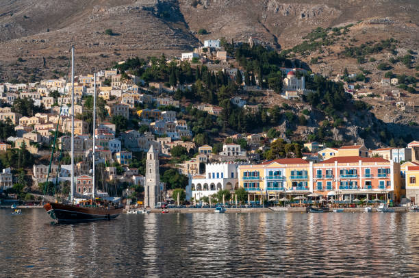 istock Symi Town harbour Symi Island 1211872945