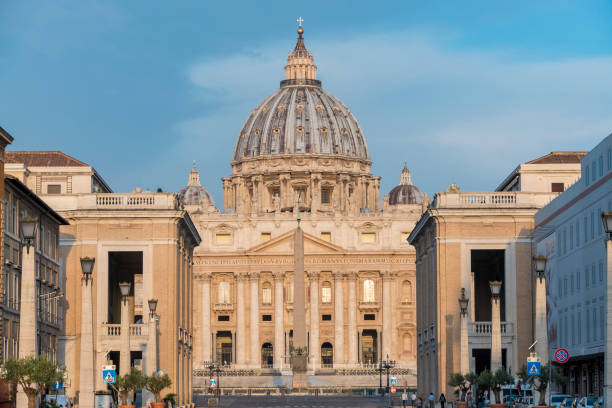 Vatican, Italy - September 07, 2019: The Papal Basilica of Saint Peter in the Vatican is a church built in the Renaissance style located in Vatican City.