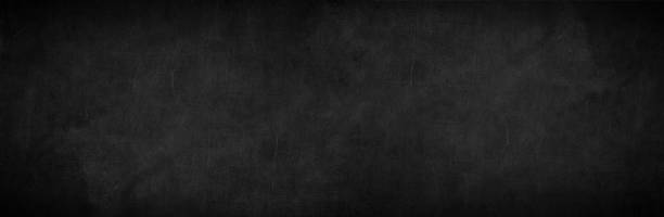 istock Blank wide screen Real chalkboard background texture in college concept for back to school panoramic wallpaper for black friday white chalk text draw graphic. Empty surreal room wall blackboard pale. 1211877376