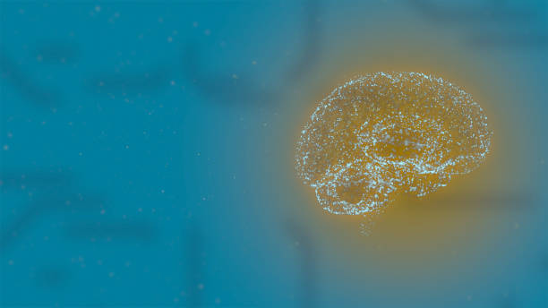 istock 3d render work of neurons inside the brain floating over dark background. 1211882795