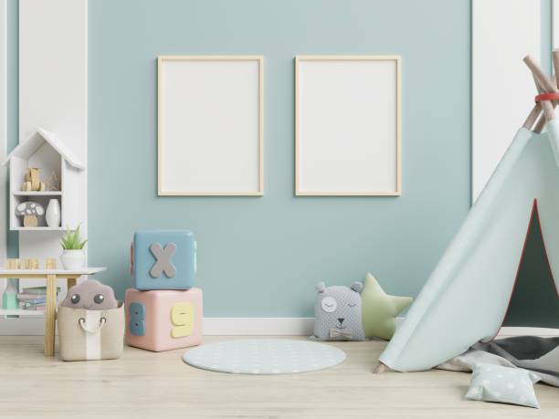 istock Children's playroom with tent and table sitting,doll. 1211886525