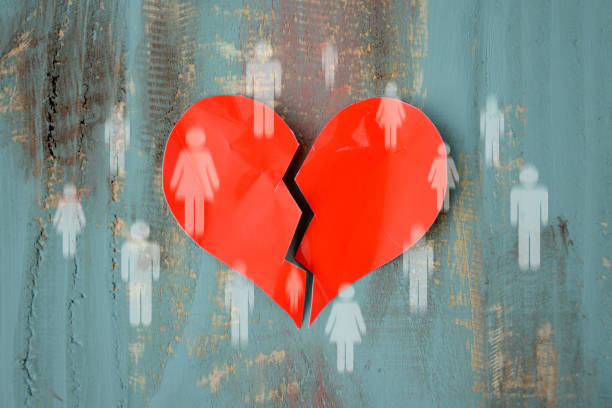 istock Broken heart because of problem of human relationships 1211887637