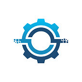 istock Digital Service Logo, Tech Service logo designs template 1211903173