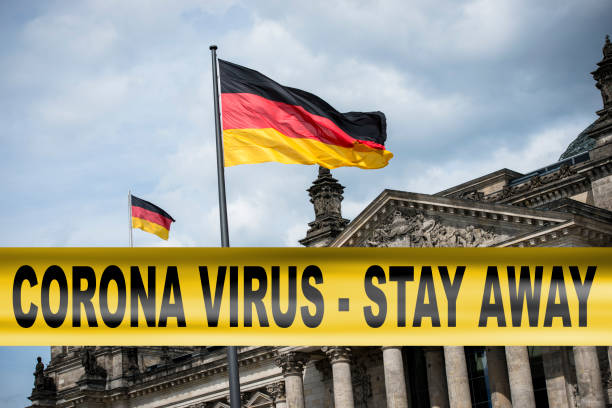 corona virus quarantine in Berlin corona virus quarantine in Berlin german flag photos stock pictures, royalty-free photos & images