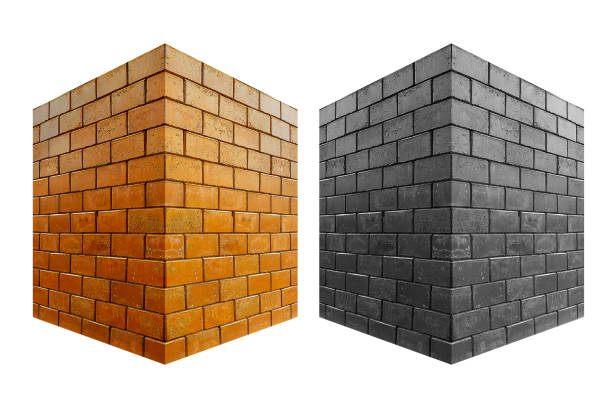 perspektywa muru - brick single object solid construction material zdjęcia i obrazy z banku zdjęć