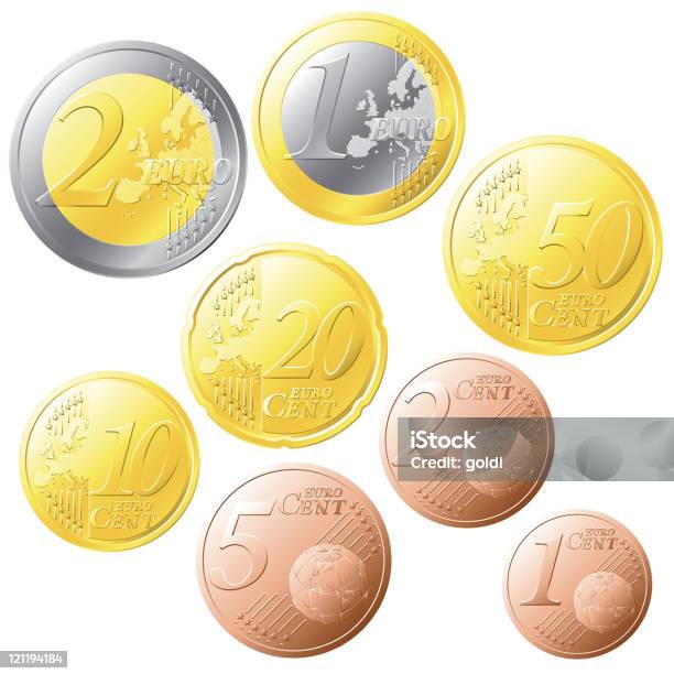 Pièces En Euro Vecteurs libres de droits et plus d'images vectorielles de Pièce de monnaie d'euro - Pièce de monnaie d'euro, Monnaie de l'Union Européenne, Symbole de l'euro